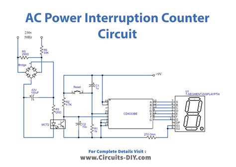 cd4033 counter circuit|AC Power Interruption Counter Circuit.